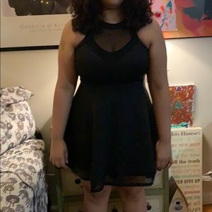 Black mini dress
